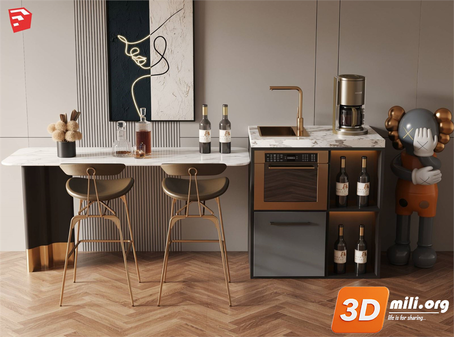 Kitchen island Skp Files
